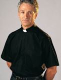 Classico Black Short Sleeve Clergy Shirt by Slabbinck