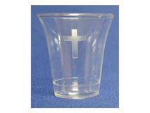 Clear Disposable Communion Cups with Cross (Box of 1000 cups)