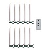 Clip On 6" Lighted Candles with Remote, Box of 10