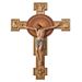 Colored Lindenwood Corpus on Byzantine Cross from Italy- Various Sizes Available