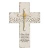 Communion Wall Cross with Stone Finish 9.25"H