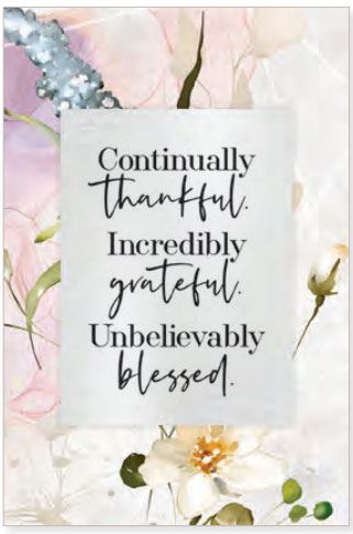 Continually Thankful 6x9 Plaque