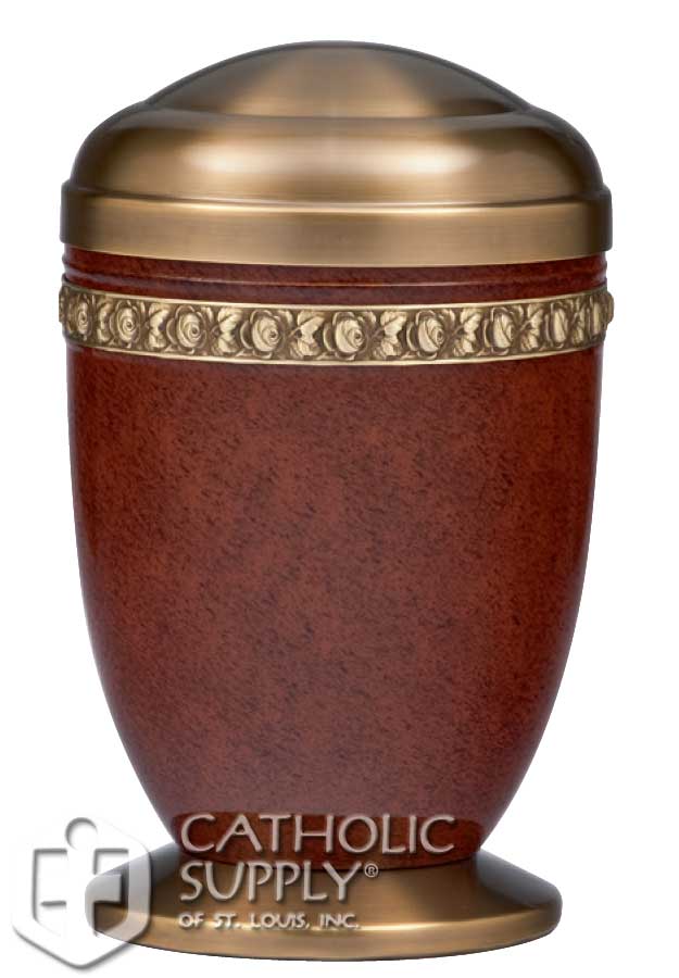 Copper and Brass Cremation Urn