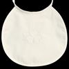 White Cotton Baby Bib with Embroidered Shamrock