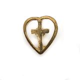 Cross in Heart Lapel Pin