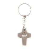 Cross with Dove Keyring