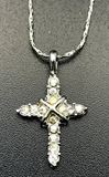 Cross your Heart Rhinestone Necklace 12 PK | CATHOLIC CLOSEOUT
