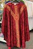 IHS Crown of Thorns Chasuble with Plain Neckline, Red
