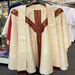 Crown of Thorns Chasuble with Plain Neckline, White/Red