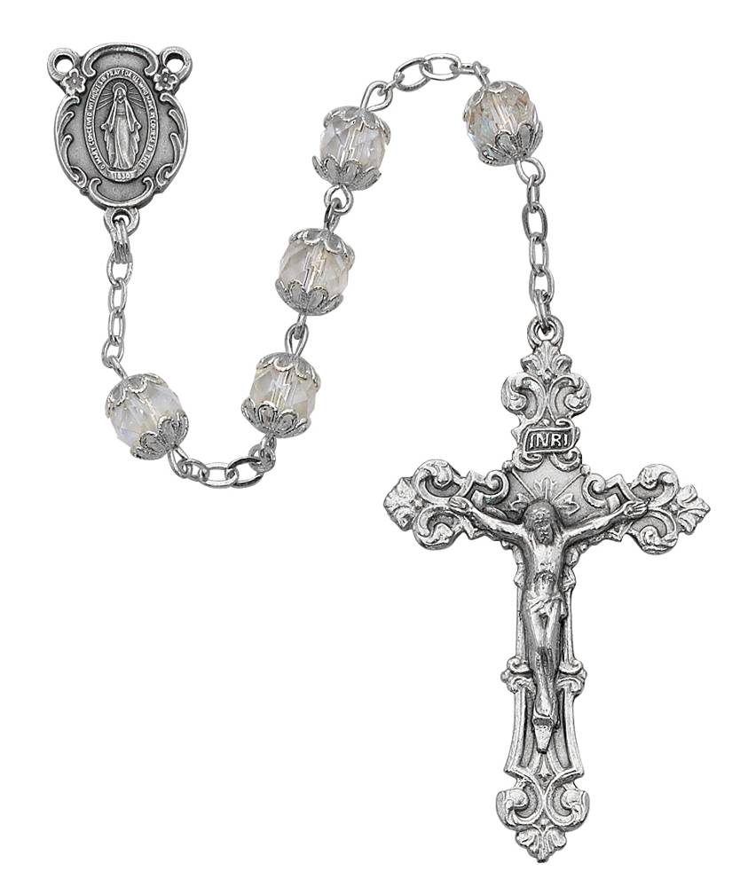 Crystal Aurora Borealis Capped Rosary