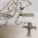 Crystal Aurora Borealis Rosary with Sterling Center and Crucifix - 11076