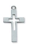 Pewter Cut-Out Cross on 18" Chain