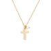 Dainty Cross Necklace - Gold - 120093