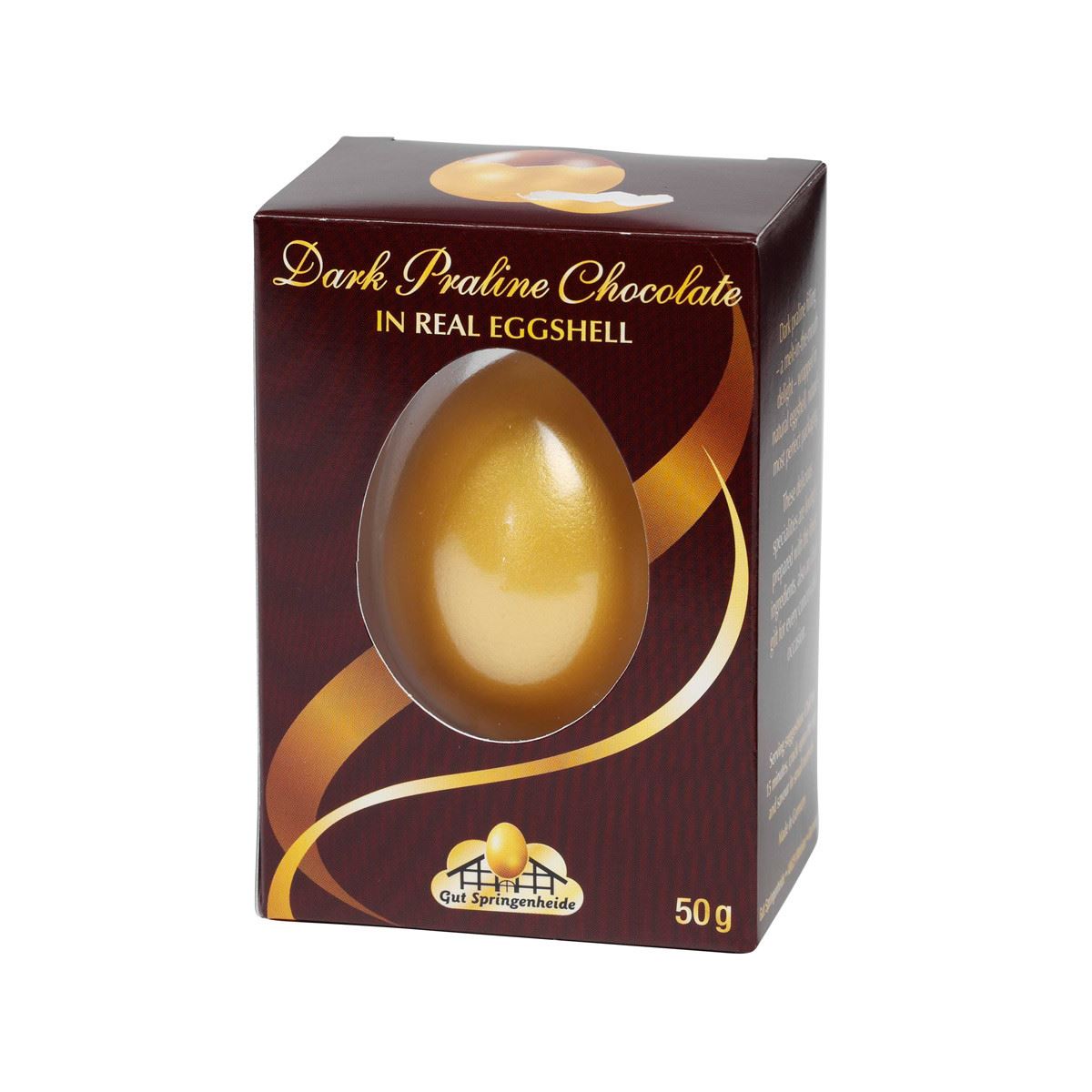 Dark Chocolate Praline Gold Easter Egg, Individually Boxed