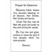 Deacon's Prayer Paper Prayer Card, Pack of 100 - 123291