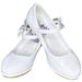 Delilah White Heeled Shoe with Side Bow