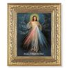 Divine Mercy 12.5" x 14.5" Ornate Gold Leaf Antique Frame