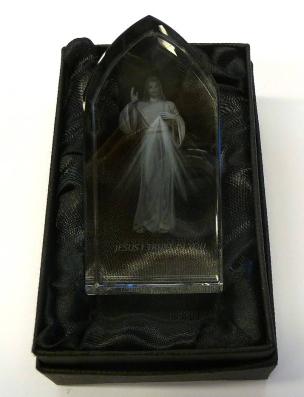 Divine Mercy Etched Glass