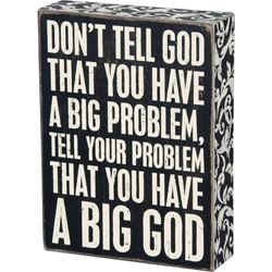 Dont Tell God... Box Sign