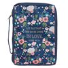 Done in Love Navy Floral Value Bible Case - 1 Corinthians 16:14
