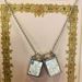 Double Scapular Necklace 18" Rhodium with 2" Extender - carded