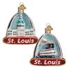 Double Sided St. Louis Glass Ornament
