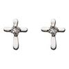 Cross Earrings with CZ Crystal Accents