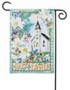 Easter Church with Flowers Garden Flag 