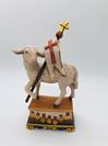 Easter Lamb 6" Wood Carved Statue from Italy