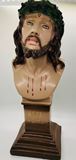Ecce Homo 12.5" Plaster Statue from Italy Head of Christ