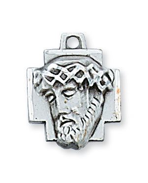 Ecce Homo Sterling Silver Medal on 18" Chain