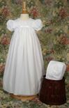 Embroidered Christening Gown and Bonnet