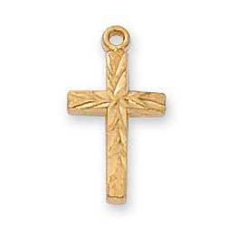 Engraved Cross Pendant on 16" chain
