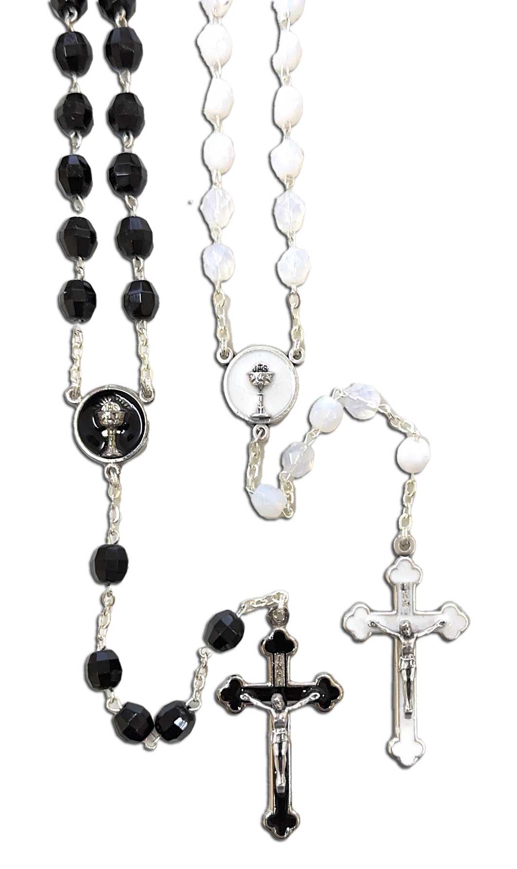 Eucharistic Glass Bead Rosaries from Italy