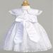 Evelyn Embroidered Tulle Christening Dress and Bonnet Set - PT14640