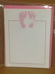 Pink Baby Feet Imprintable Stationary *WHILE SUPPLIES LAST*