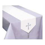 Fabric Table Runner with Cross