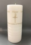 Faith Hope Love 4 x 9 White Unity Candle
