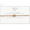 Faith Over Fear Stretch Bracelet, Gold/Gold