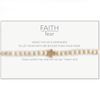 Faith Over Fear Stretch Bracelet, White/Gold