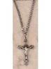 Fancy Sterling Silver Crucifix Pendant on Chain