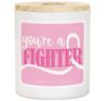 Fighter Breast Cancer Awareness Candle