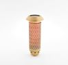 Solar Filigree Cemetery Candle Light Gold/Red with Stake