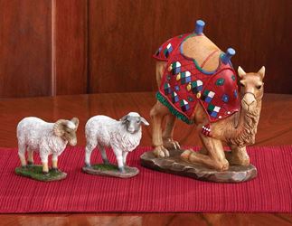 First Christmas Gifts 3 Piece Camel and Sheep Set, 10" Scale
