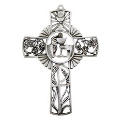 First Communion 5" Pewter Wall Cross