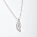 First Communion Angel Wing Necklace, Silver - 121525