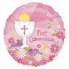 First Communion Foil Balloon Pink