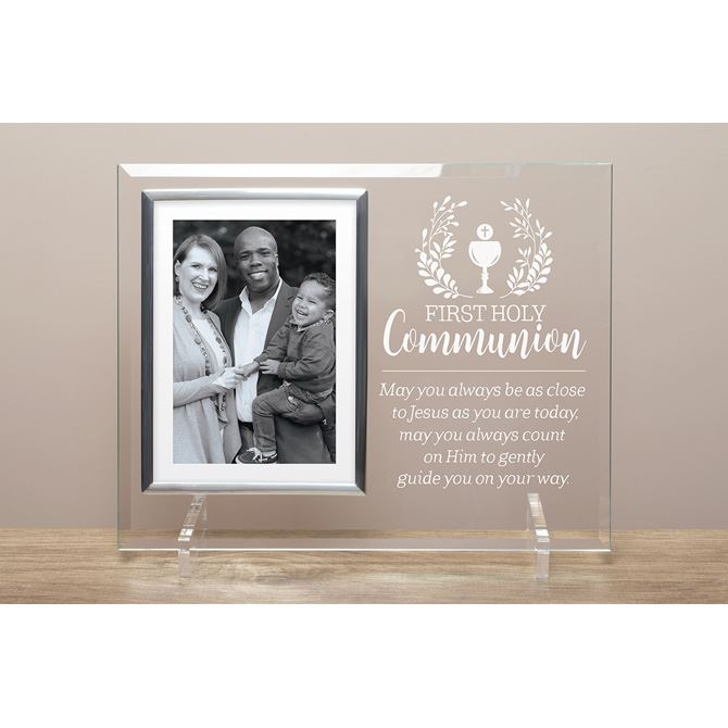 First Communion Glass Frame