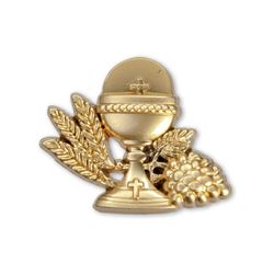 First Communion Gold Colored Lapel Pin