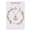 First Communion Gold Necklace on 15" Chain